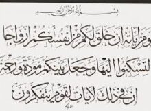 ومن آياته أن خلق لكم من أنفسكم أزواجا