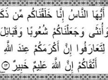 خلقناكم من ذكر وأنثى لتعارفوا