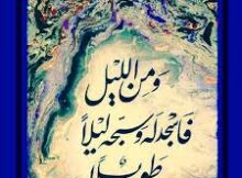 وَمِنَ اللَّيْلِ فَاسْجُدْ لَهُ وَسَبِّحْهُ لَيْلًا طَوِيلًا