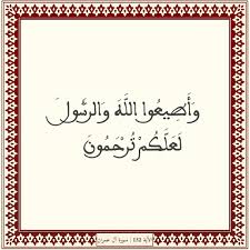 وأطيعوا الله والرسول لعلّكم ترحمون